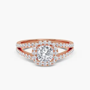 Engagement Ring - Rose Gold, Cushion