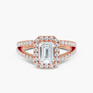 Engagement Ring - Rose Gold, Emerald