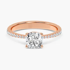 Engagement Ring - Rose Gold, Cushion