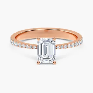 Engagement Ring - Rose Gold, Emerald