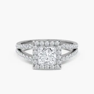 Engagement Ring - White Gold, Princess