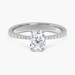 Engagement Ring - White Gold, Oval