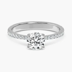 Engagement Ring - White Gold, Round
