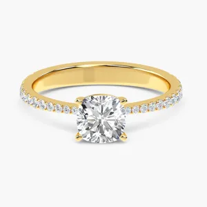 Engagement Ring - Yellow Gold, Cushion