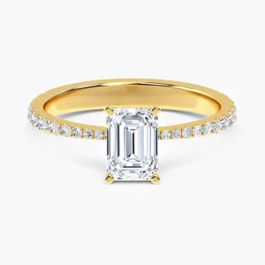 Engagement Ring - Yellow Gold, Emerald